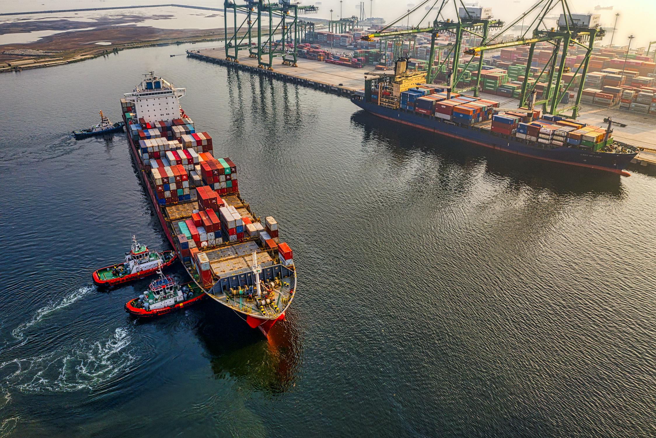Cargo Ship at Port